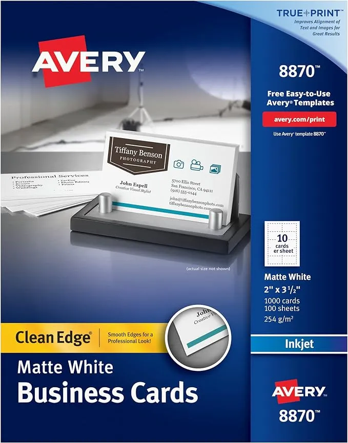 Avery Clean Edge Business Cards