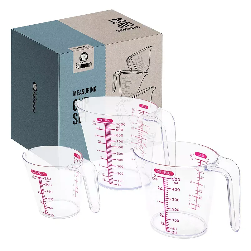 Chef Pomodoro 3-Piece Measuring Cup Set