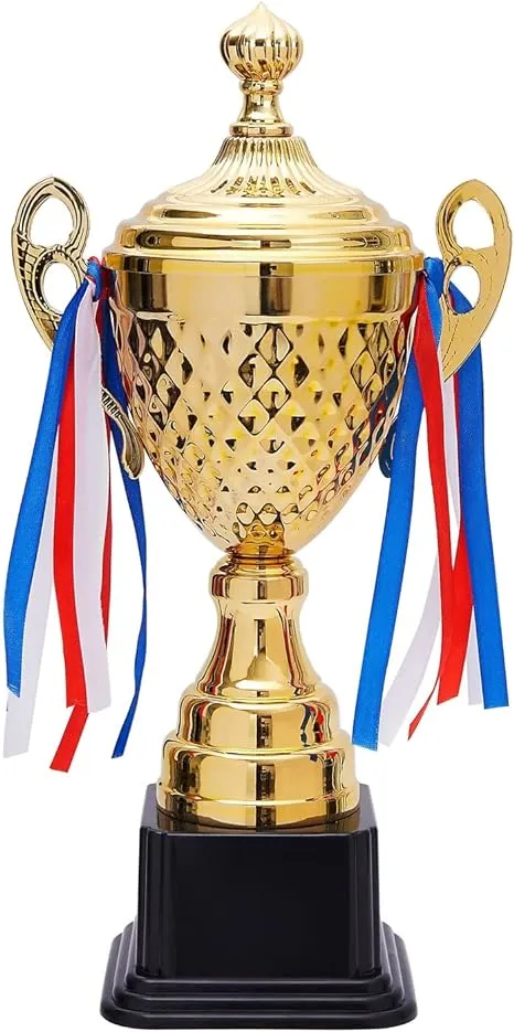 Juvale Large Gold Trophy Cup for Sports Championships, Tournaments, Award Competitions, Spelling Bee (15.2 x7.5 x 4.75 in)