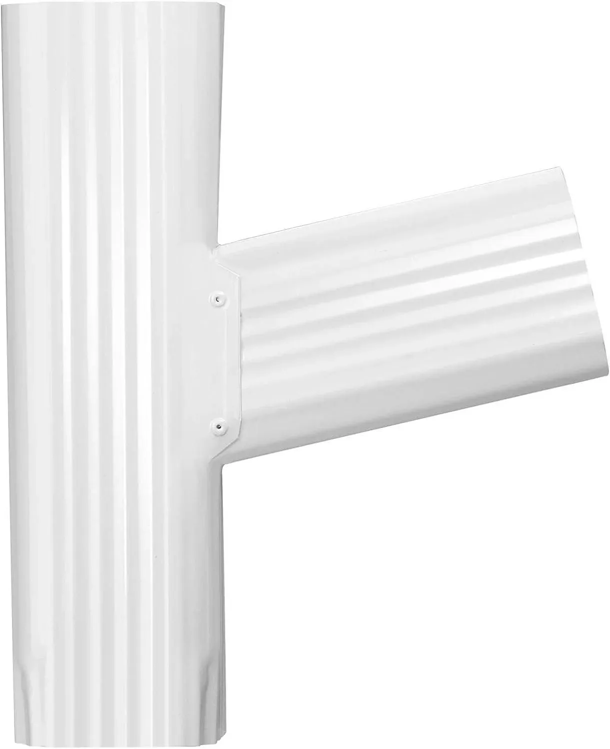 Gutter Downspout Y Connector 2X3 Left High Gloss White