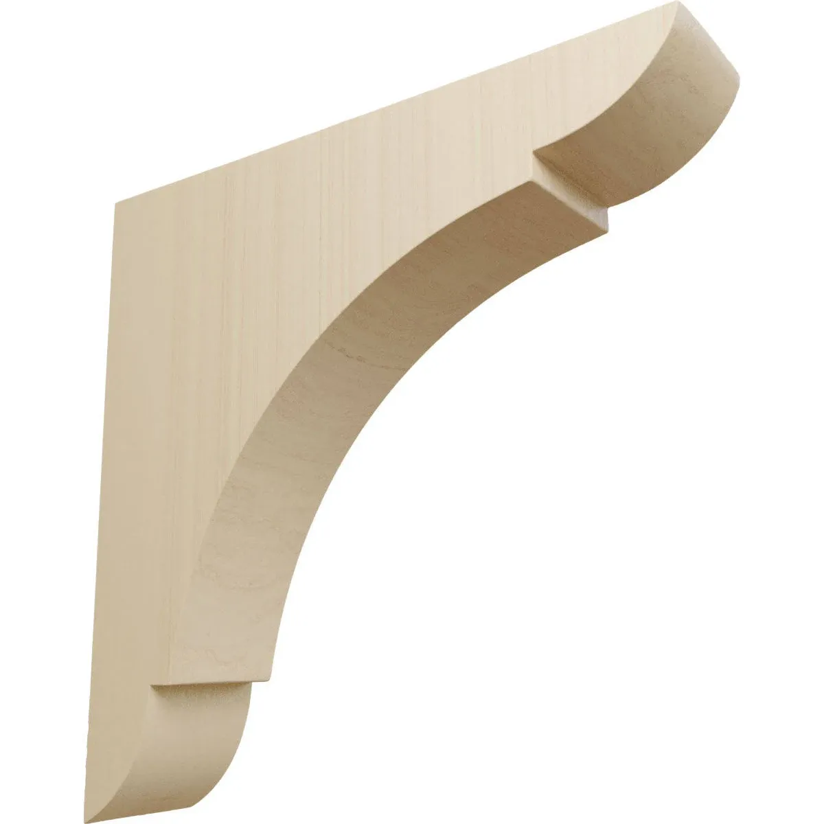 1 3/4"W x 8"D x 8"H Medium Olympic Wood Bracket, Rubberwood