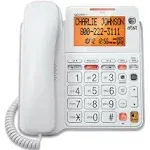 AT&T CL4940 Corded Answering System with Backlit Display, White, Display Dial, Mute, Last Number Redial, Flash, Clearspeak Dial-in-Base Speakerphone, Caller ID/Call Waiting, Audible Message Alert