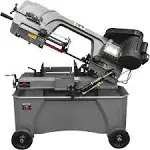 3/4 HP 7 in. X 12 in. Deluxe Metalworking Horizontal/Vertical Band Saw w/ Closed Stand, 4-Speed, 115/230-Volt, HVBS-712D