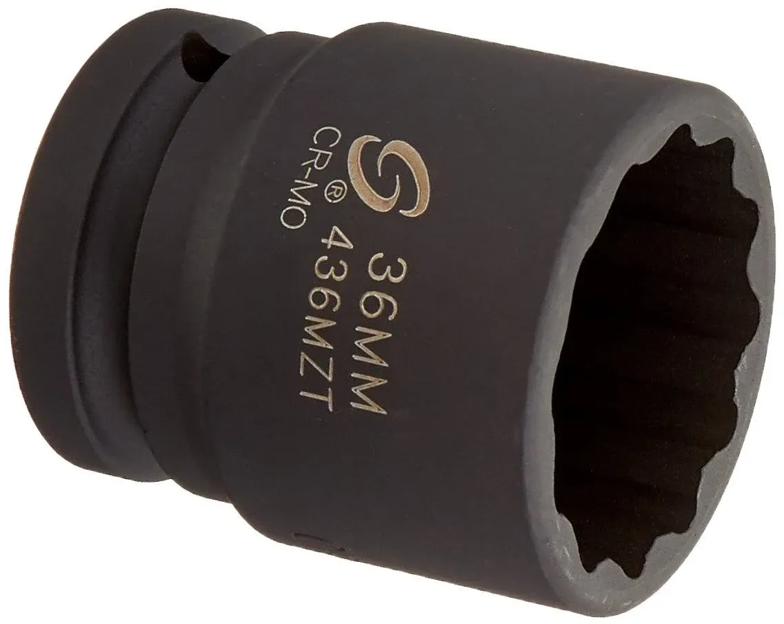 Sunex 436mzt 3/4-Inch Drive 36-Mm 12-Point Thin Wall Impact Socket