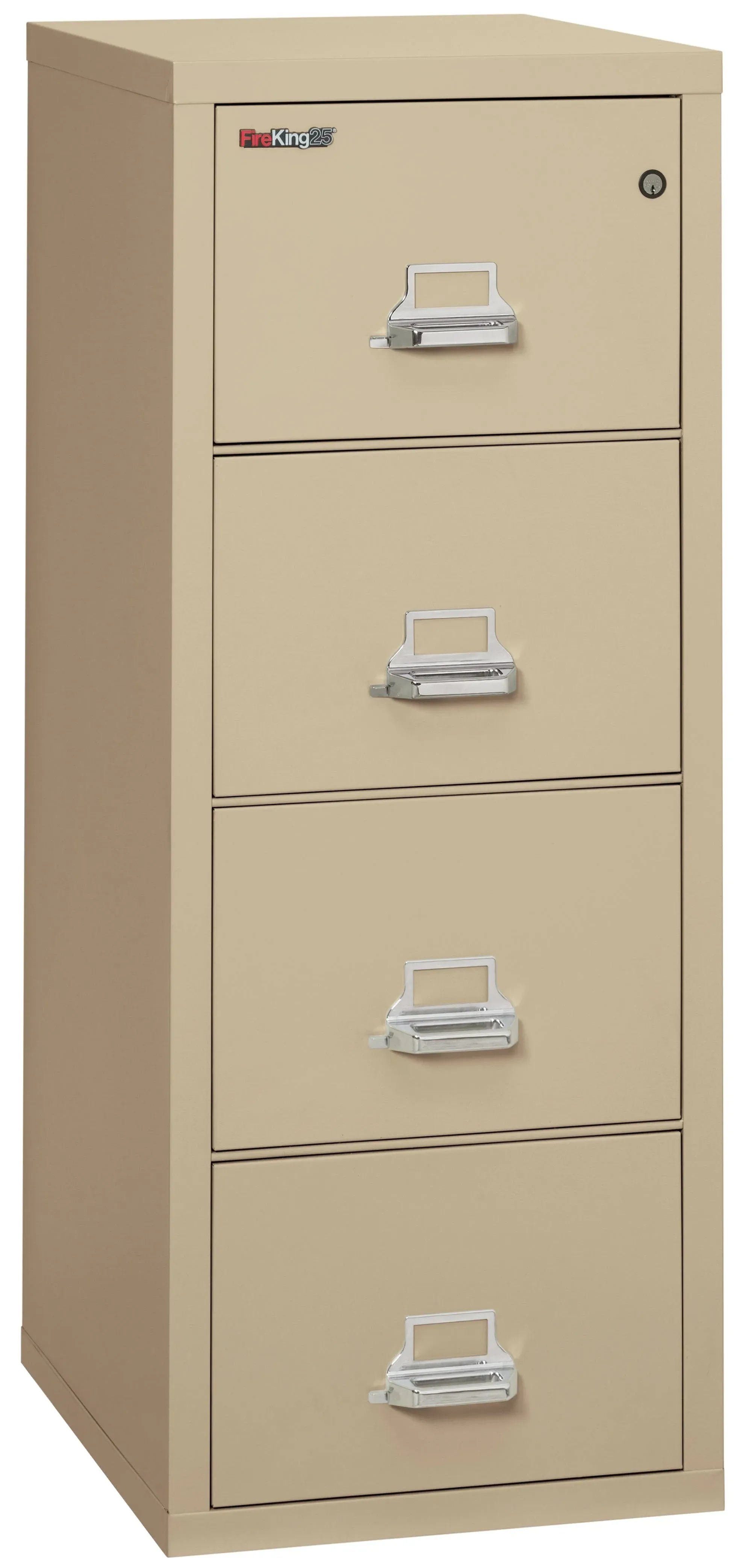 Fireking Fire Resistant 1 Hour Four Drawer Vertical File Cabinet Parchment