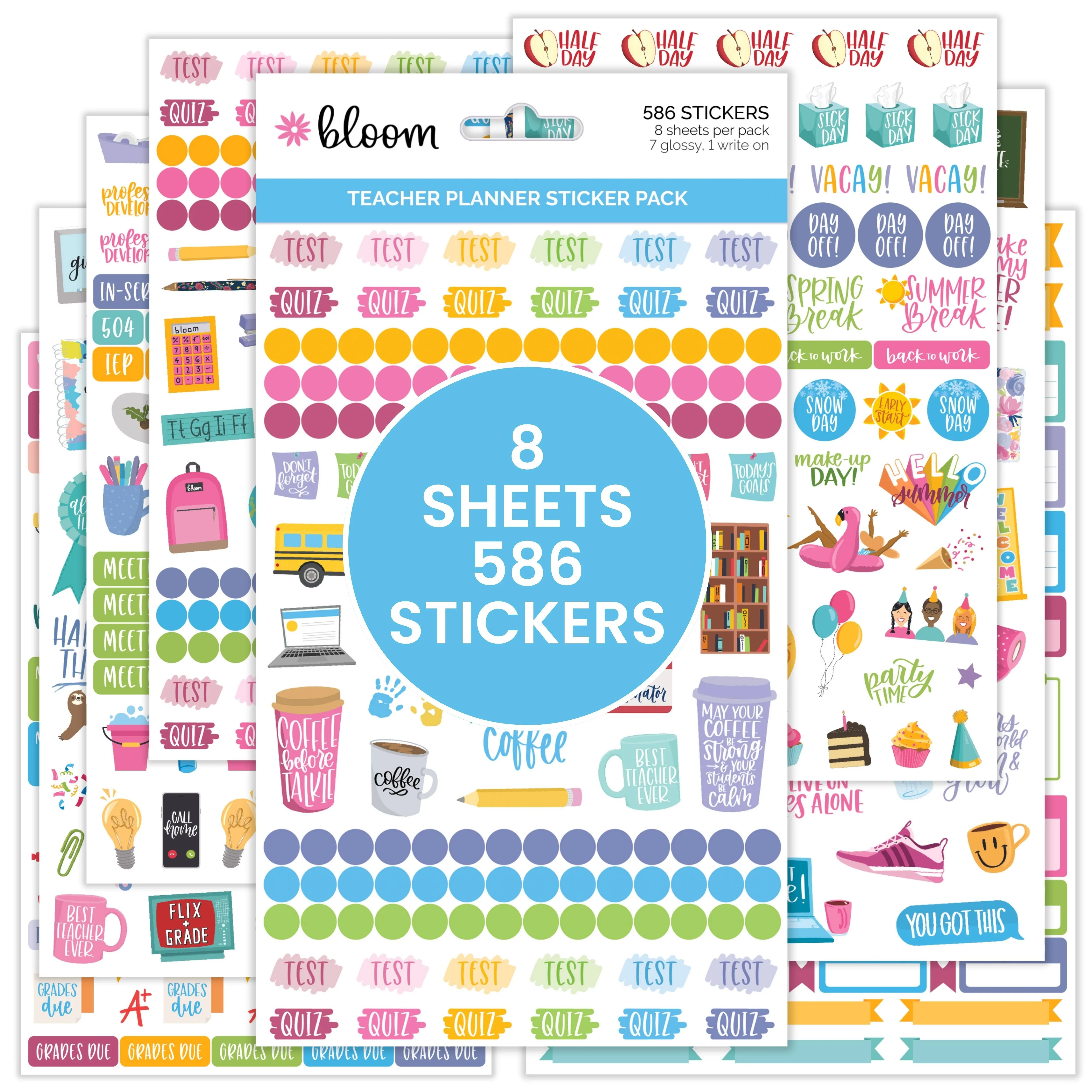 Bloom Teacher Planner Stickers V2