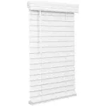 Lotus & Windoware Cordless, 2 inch Faux Wood Blind, 11" Wide x 72" Long, Smooth, Bright White