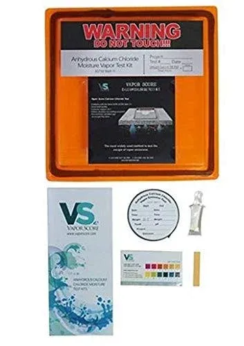 Vapor Score - Calcium Chloride Moisture & Alkalinity Test Kit - 3 Pack