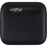 Crucial X6 4TB Portable SSD with USB-A Adapter - Up to 800MB/s - PC and Mac - USB 3.2 External Solid State Drive - CT4000X6SSD9