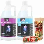 LET'S RESIN Epoxy Resin Kit,1 Gallon Bubble Free & Crystal Clear Epoxy Resin, Table Top Epoxy Resin for Casting, DIY, Resin Art,Molds,Jewelry