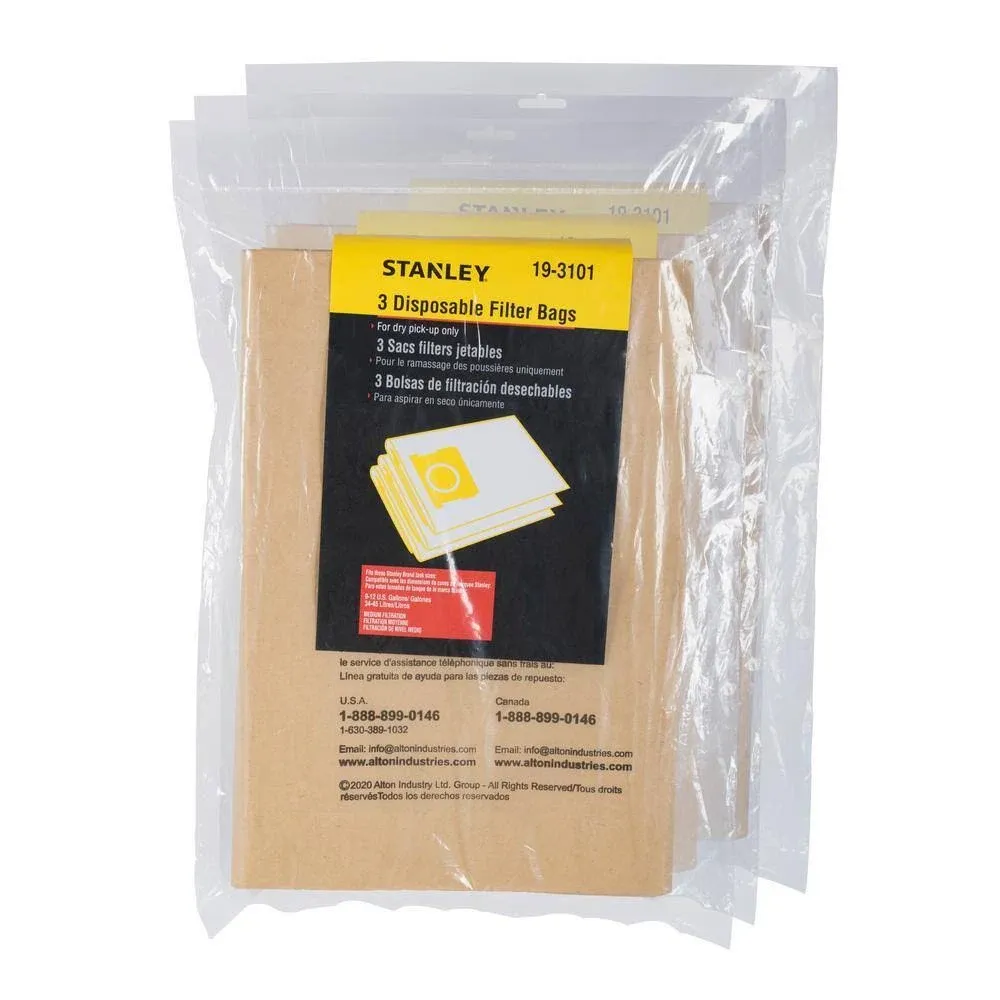 Stanley Disposable Filter Bag for Wet/Dry Vacuums