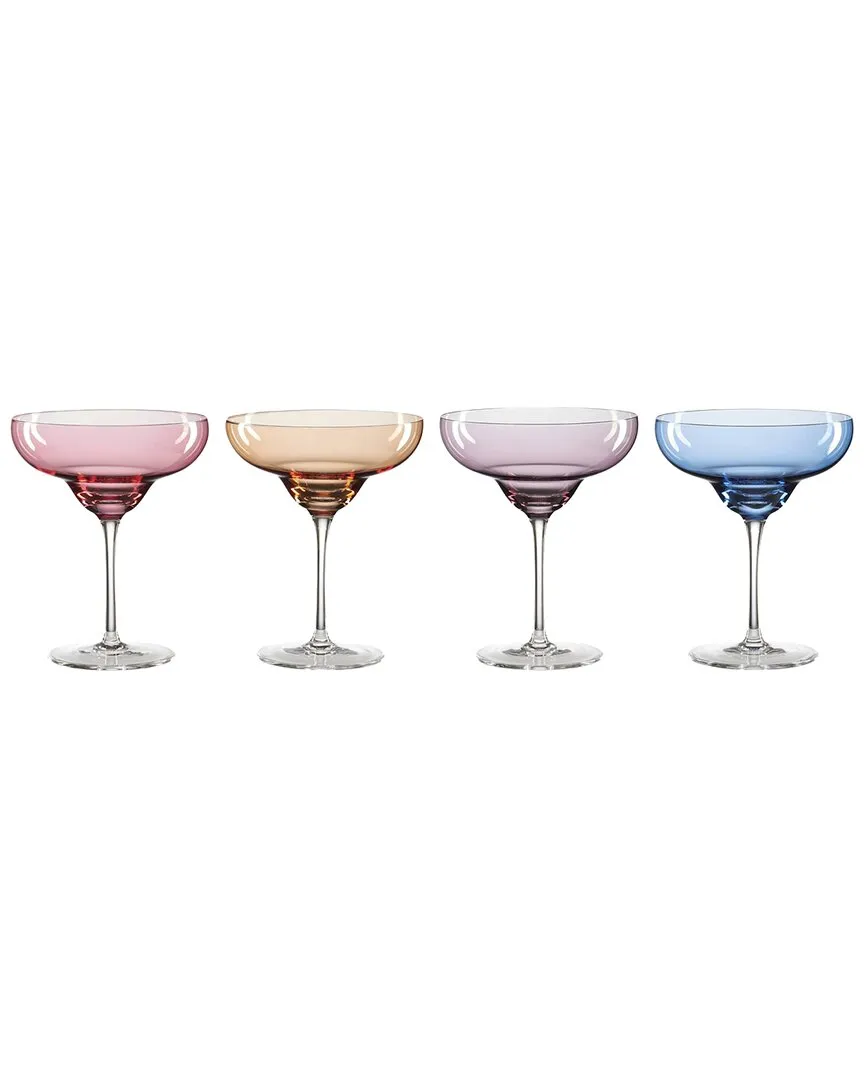 Oneida Colorful Margarita Glasses 4-piece Set