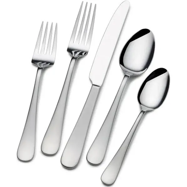 Gourmet Basics Satin Symmetry 20 Piece Flatware Set