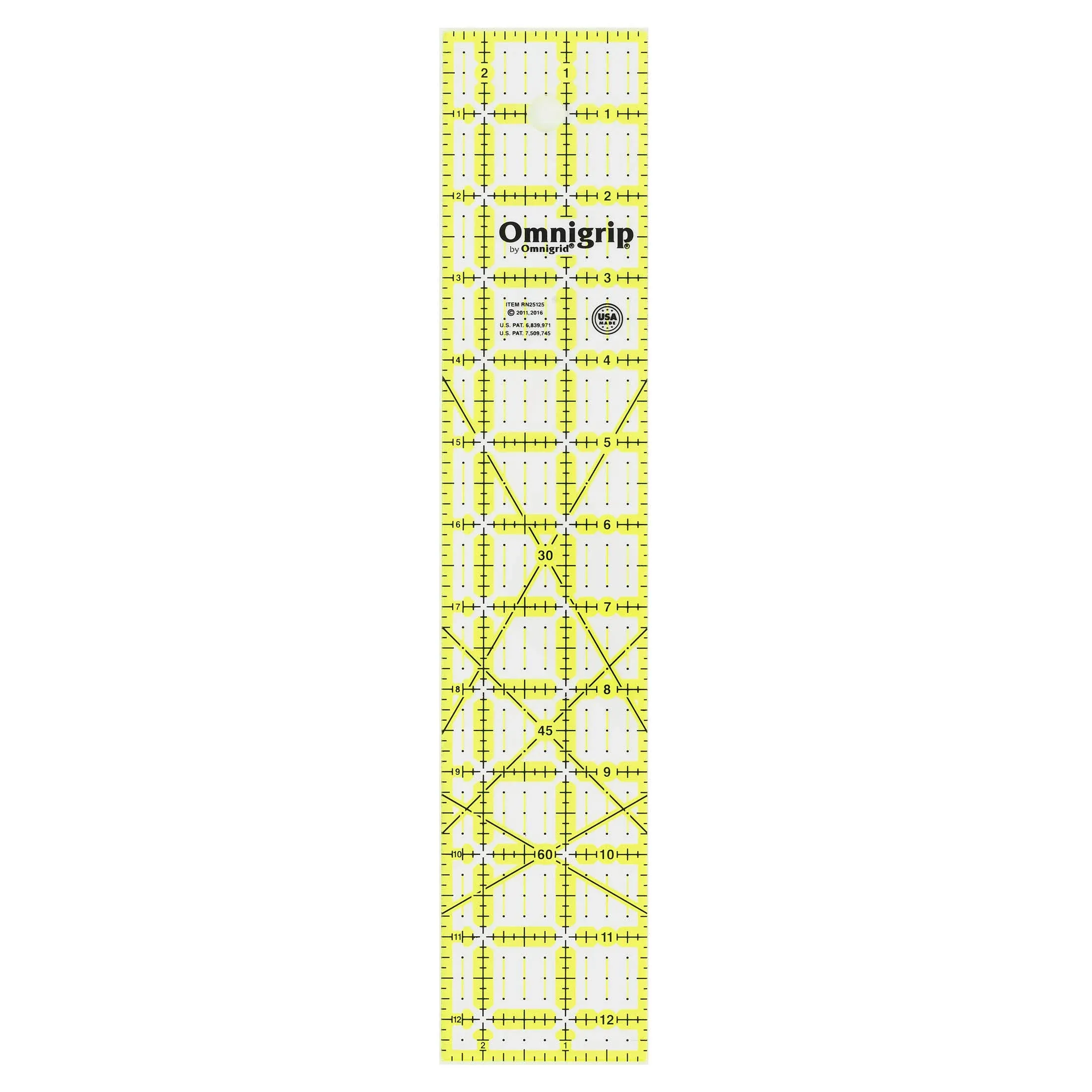 Omnigrip 2 1/2" x 12 1/2" Non-slip Ruler