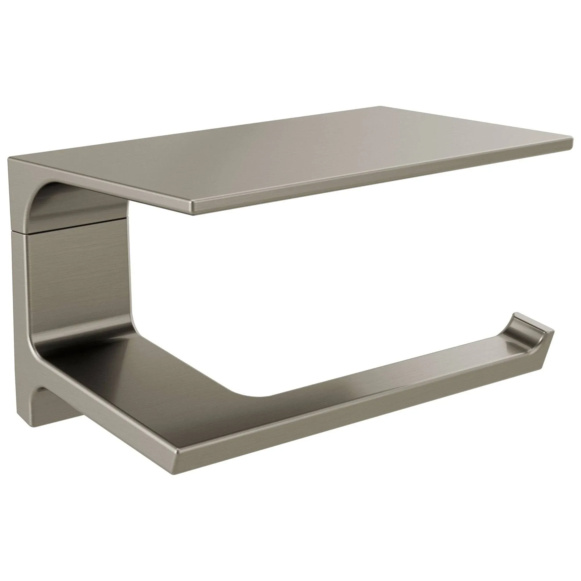 Delta 79956-SS Pivotal 7&quot; Tissue Holder with Shelf Stainless Steel Finish