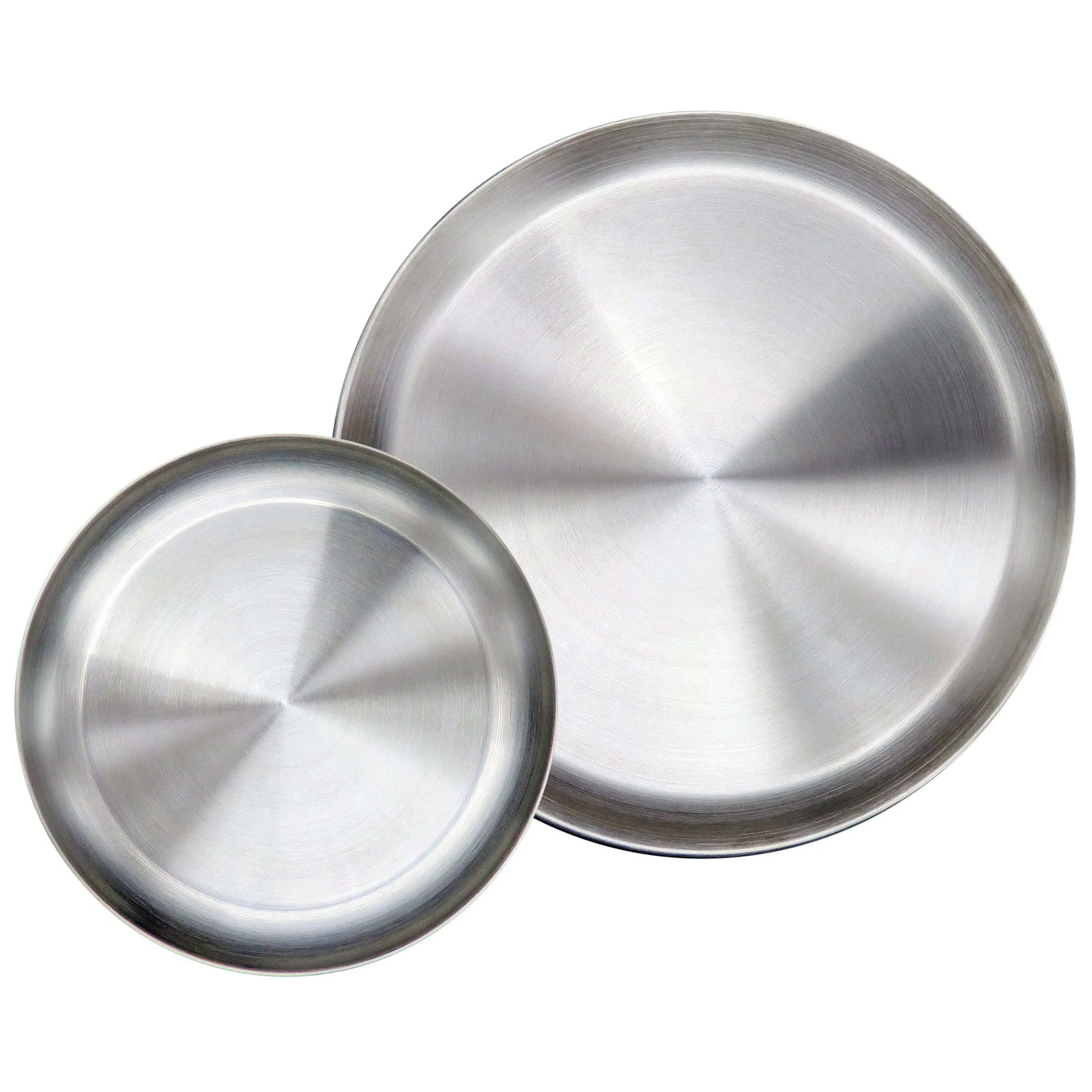 Matte Polished 10.0 Inch 304 Stainless Steel Round Plates Dish Set For Dinner Pl