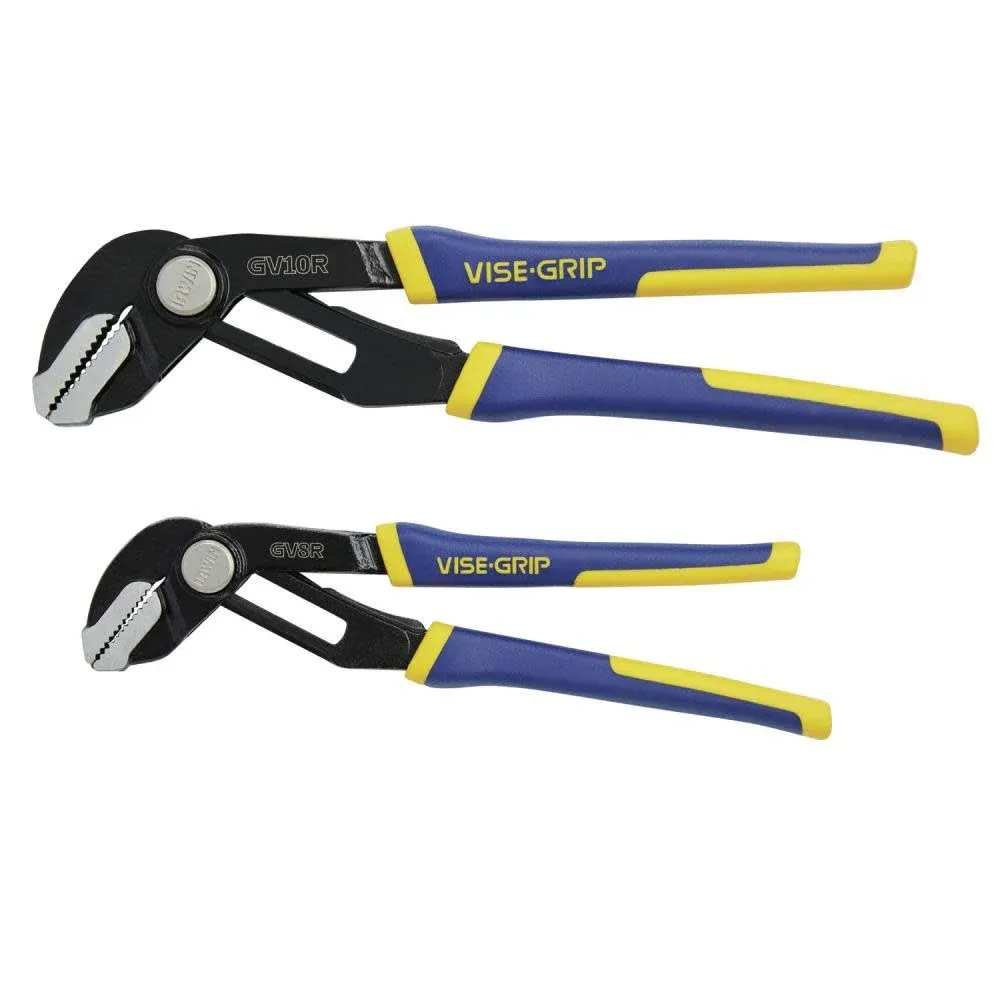 Irwin Vise-Grip GrooveLock Pliers Set, Straight Jaw, 2-Piece (1802532)