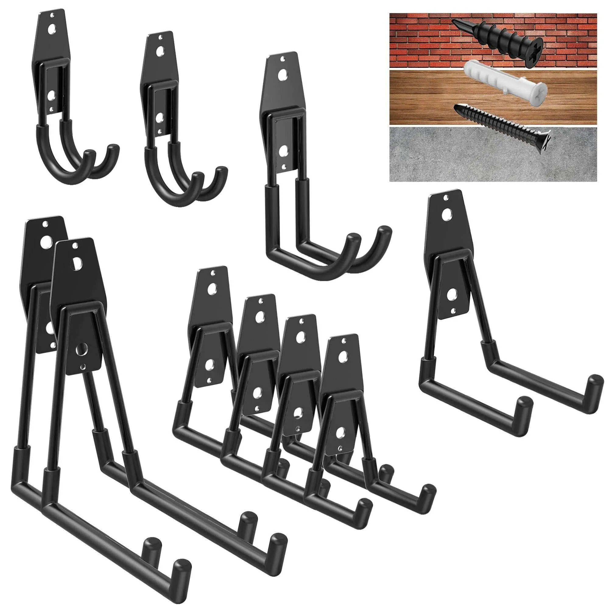 ORASANT 10-Pack Heavy Duty Garage Hooks with 3 Unique Welding Points, Loading ...