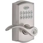 Kwikset - 955PML - SmartCode Keypad - Pembroke Commercial Electronic Lever Set - US15 - Satin Nickel - SmartKey Technology - Grade 2