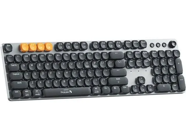 ProtoArc Bluetooth Mechanical Keyboard for Office, Mech K300 Tactile Quiet ...