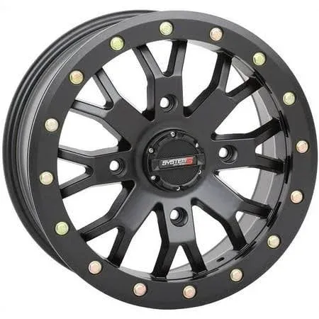 Matte Black 14x7, 4/156, 4+3 System 3 Offroad SB-4 Beadlock Wheel - 14S3-3157