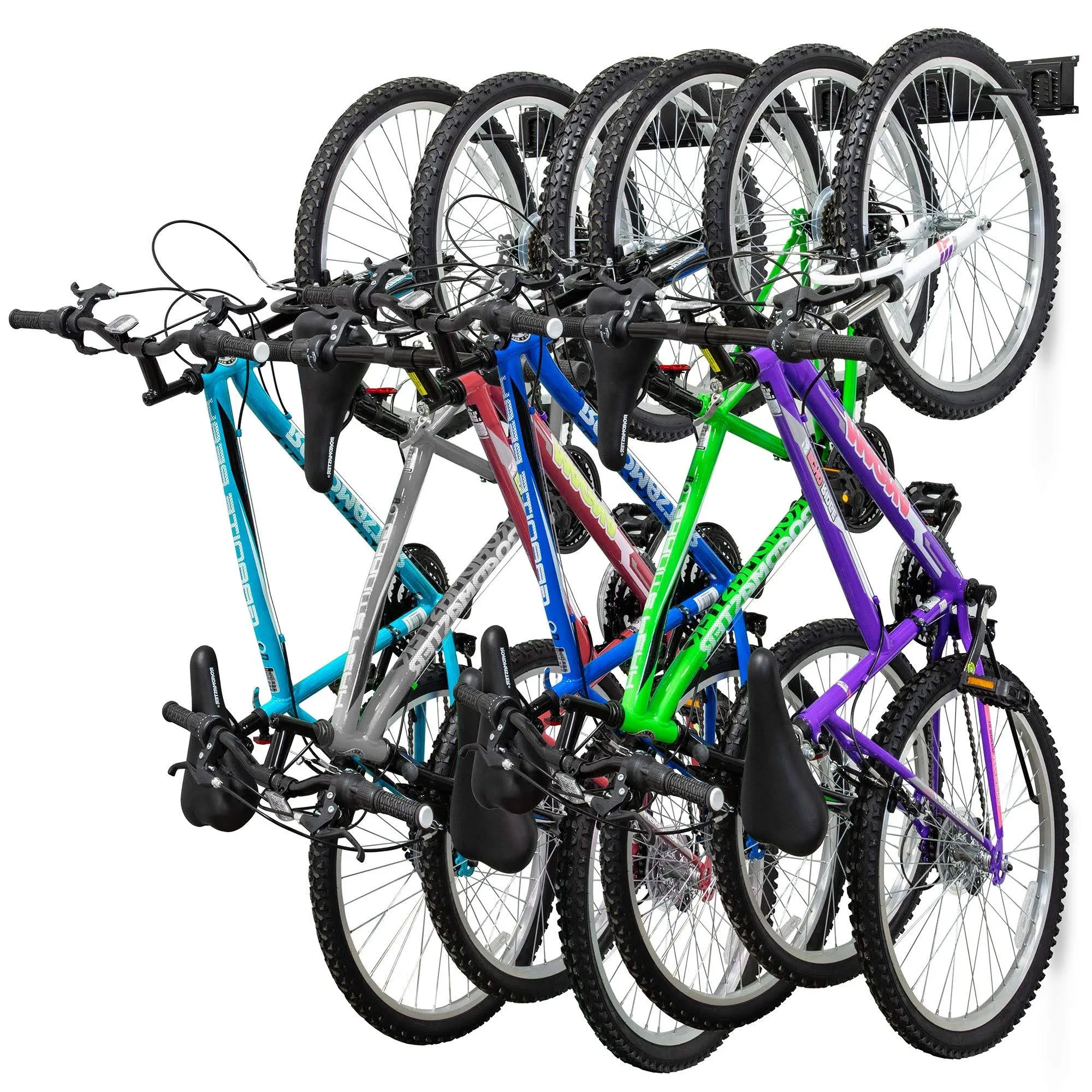 Stainless Steel 6 Bike Storage Hanger Rack Wall Mount for Home &amp; Garage 300lbs