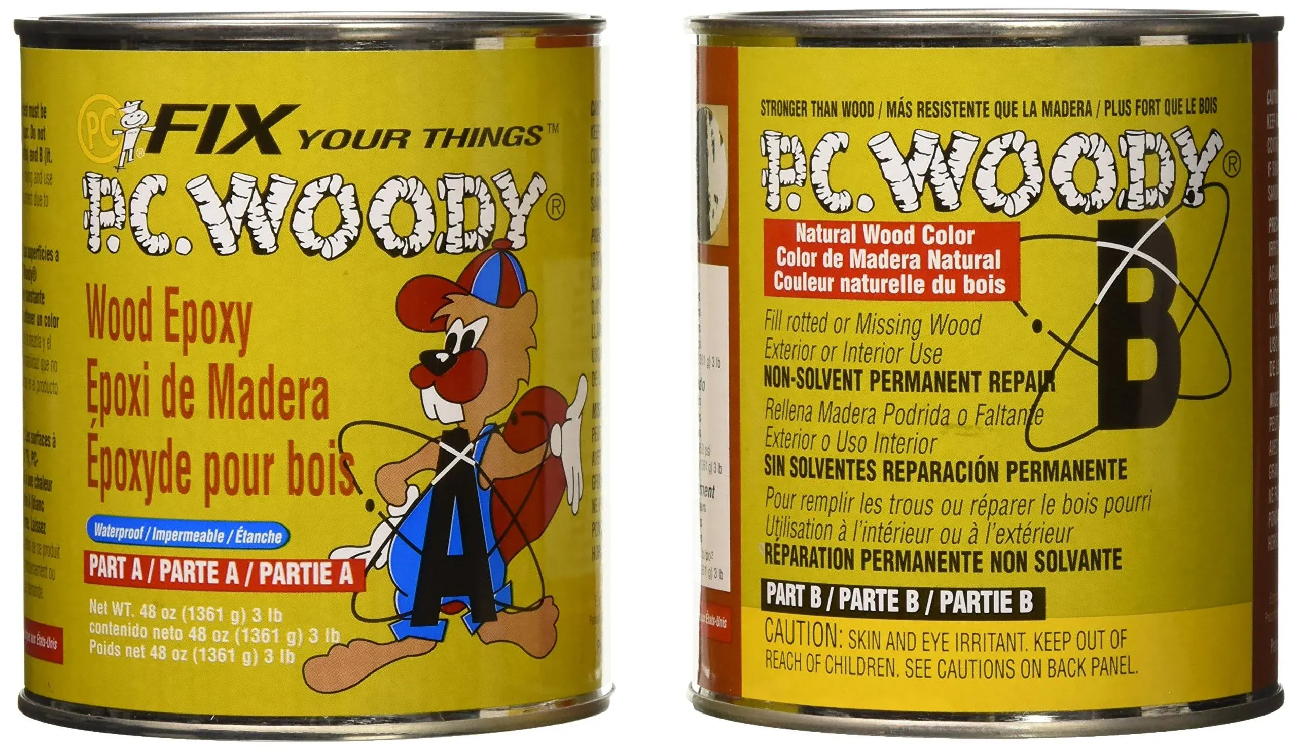 Protective Coating 643334 48 Oz Woody Wood Epoxy Paste