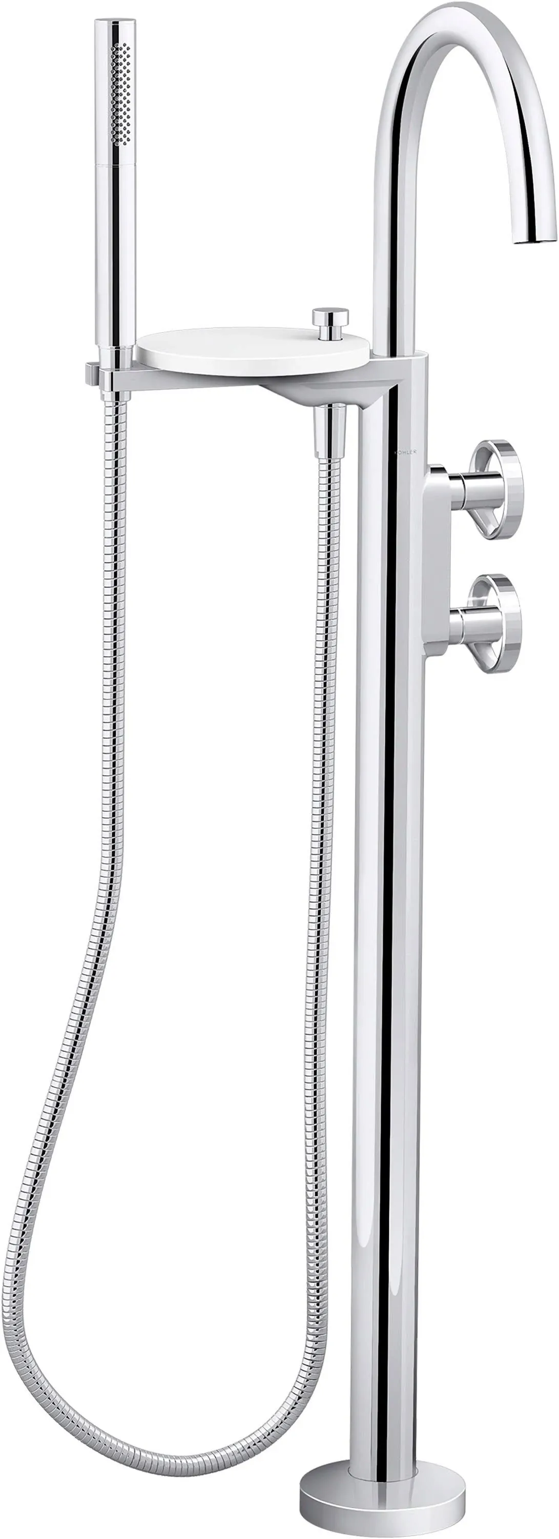 Kohler K-T77984-9 Components Floor-Mount Bath Filler Trim - Polished Chrome