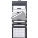 Smead - Cascading Wall Organizer, 6 Pockets, Letter, Gray/Neutral