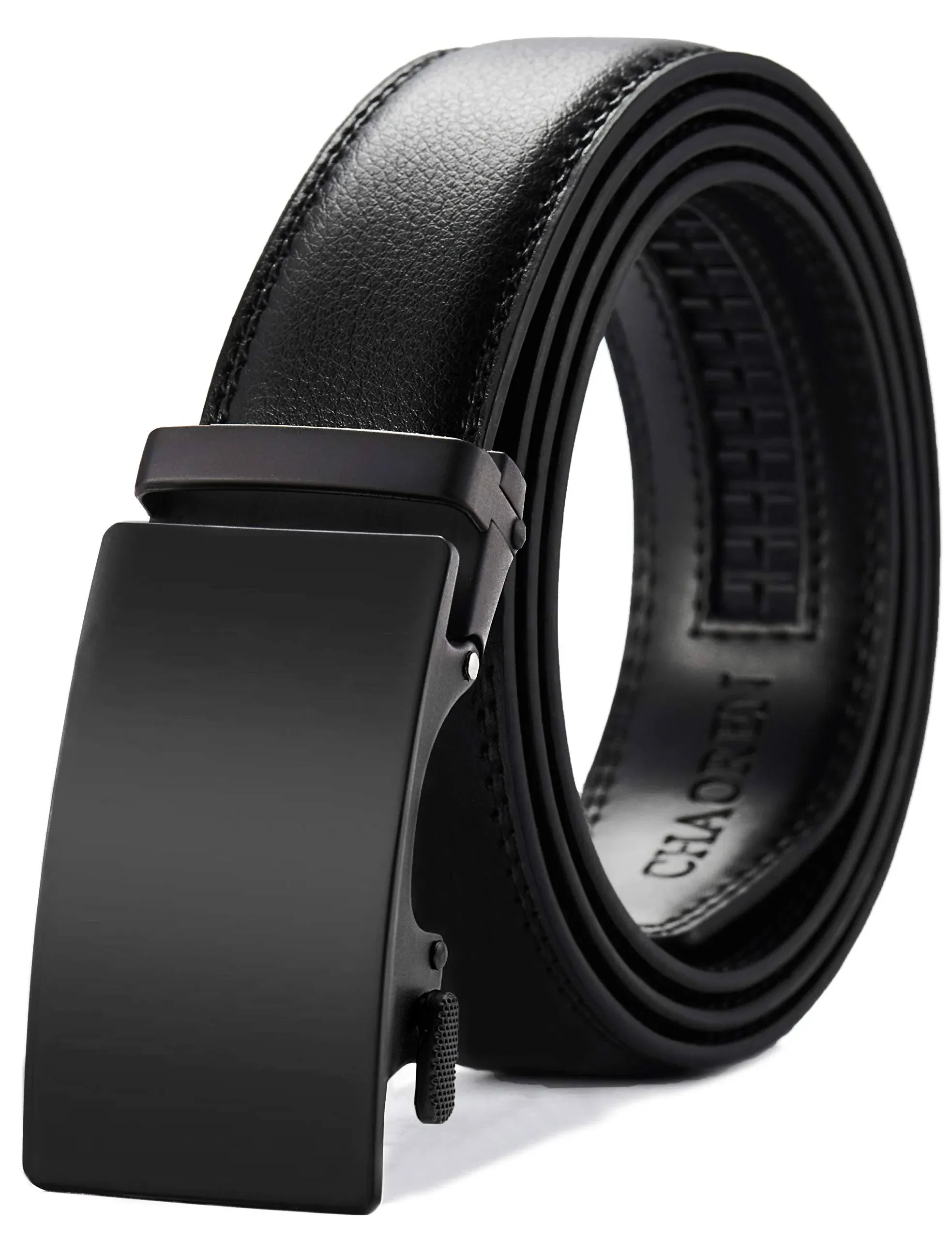 CHAOREN Mens Belt Leather Ratchet Belt - Customizable Fit, Effortless Style (35mm)