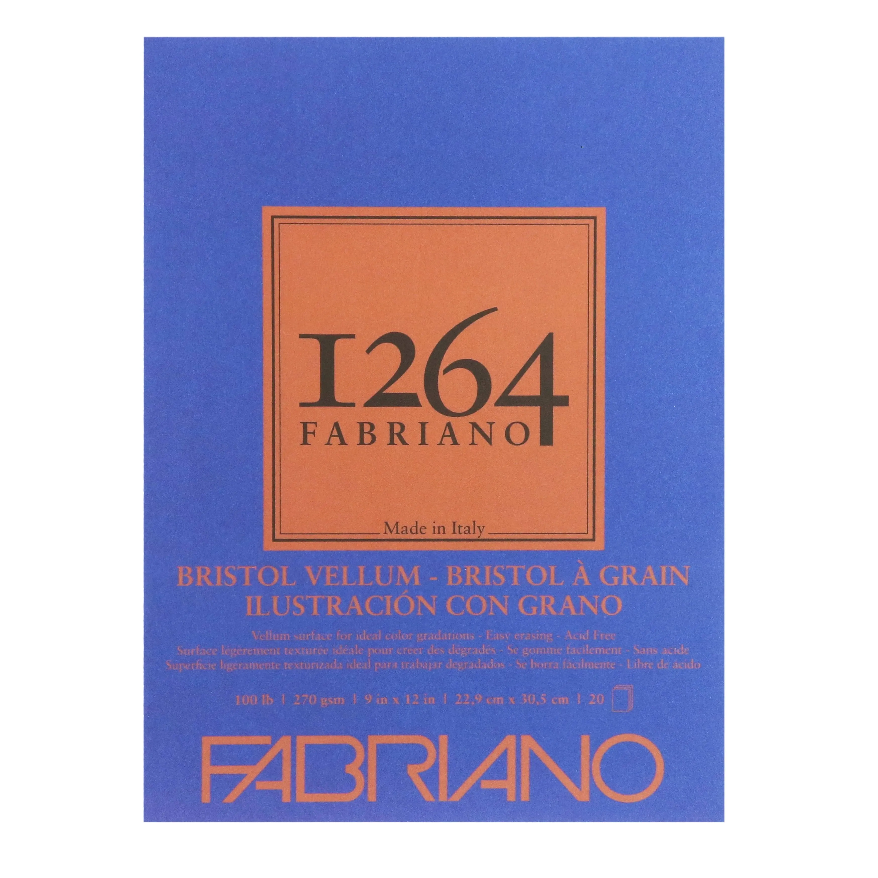 Fabriano 1264 Bristol Pad, 9 x 12, White