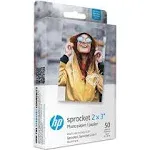 HP Sprocket 2x3" Premium Zink Sticky Back Photo Paper (50 Sheets) Compatible with HP Sprocket Photo Printers