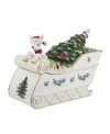 Christmas Tree Rudolph Cookie Jar In Green