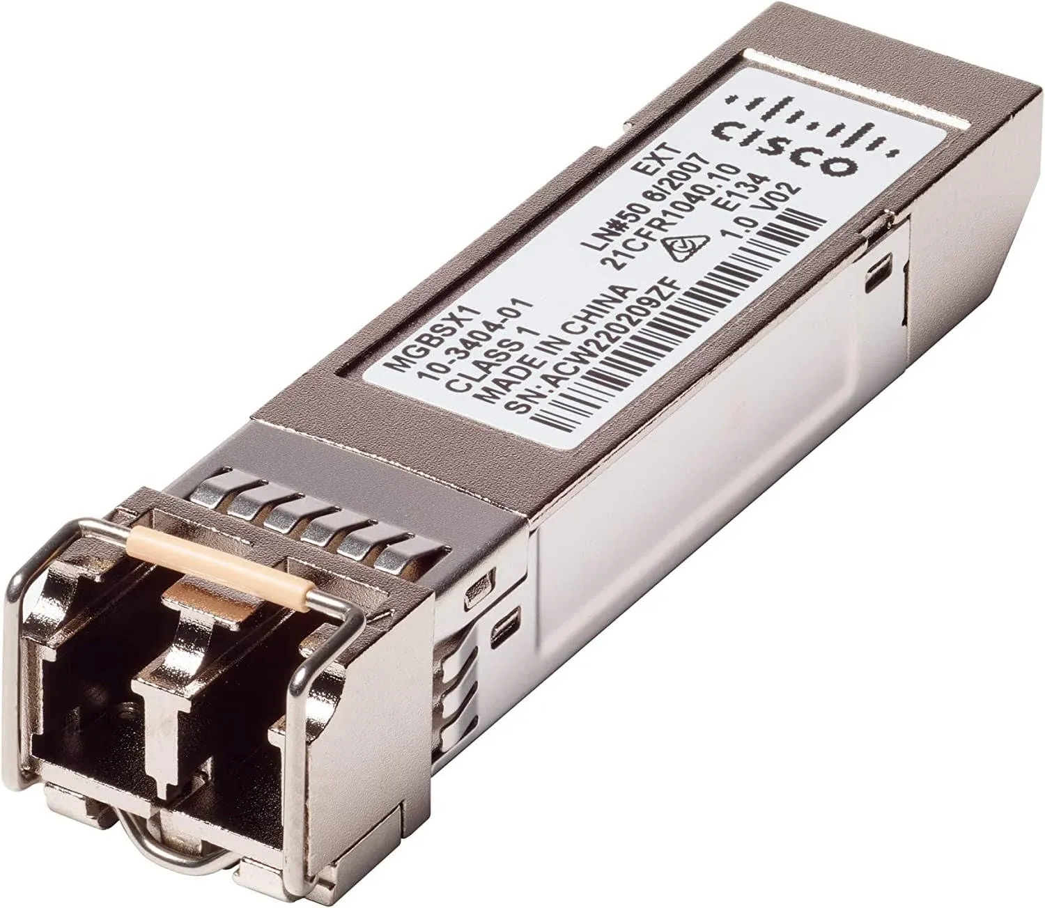 Cisco MGBSX1 SFP Transceiver | Gigabit Ethernet (GbE) 1000BASE-SX Mini-GBIC (MGBSX1)