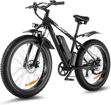 Speedrid Electric Bike 48V 500W Fat Tire Electric Bike Snow Bike 26" 4.0, 48V 10.4Ah