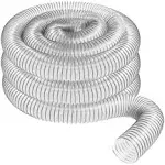 4" x 20’ Ultra Flex Clear Vue Heavy Duty PVC Dust Debris and Fume Collection Hose MADE IN USA!