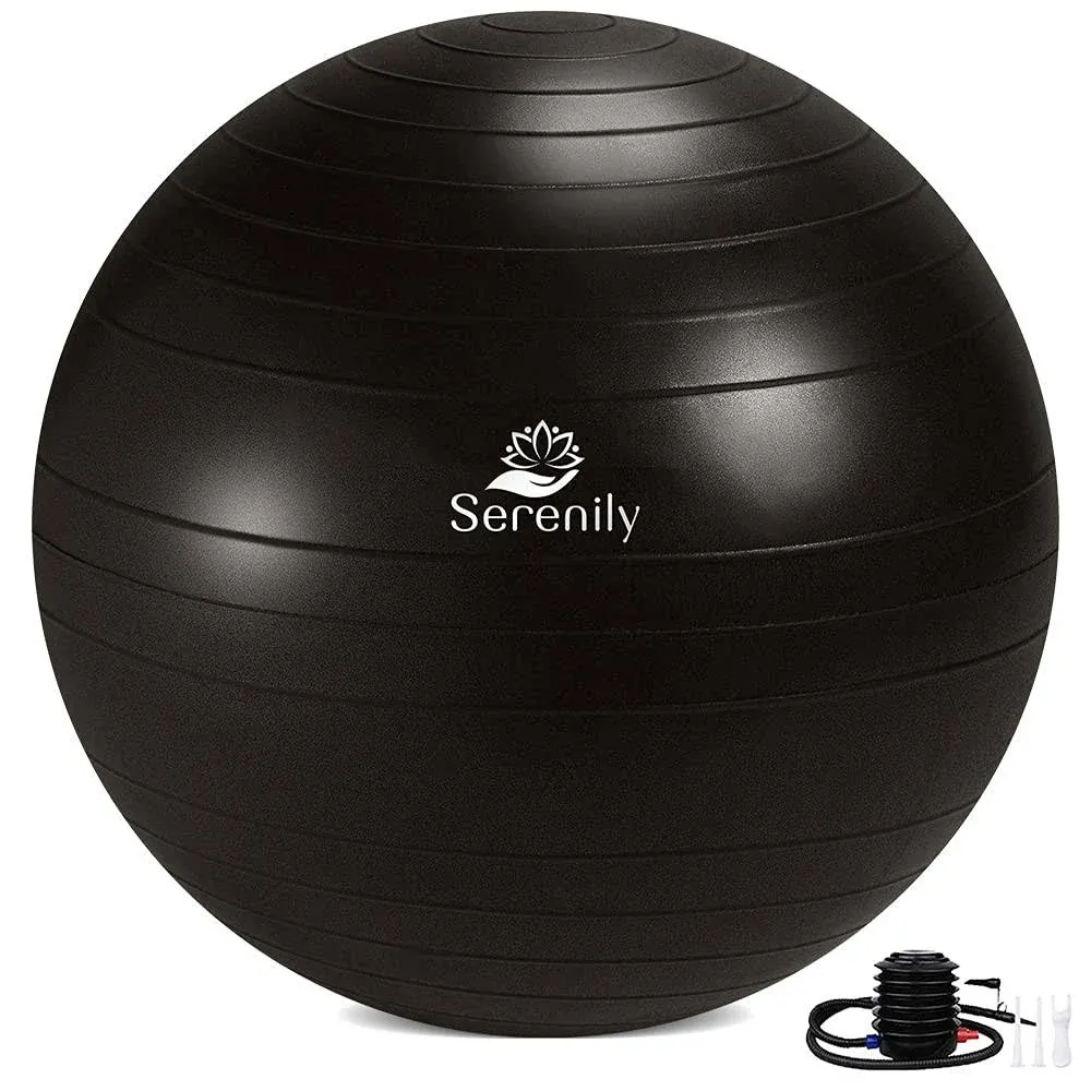 Serenily Yoga Ball (Black, X-Large)