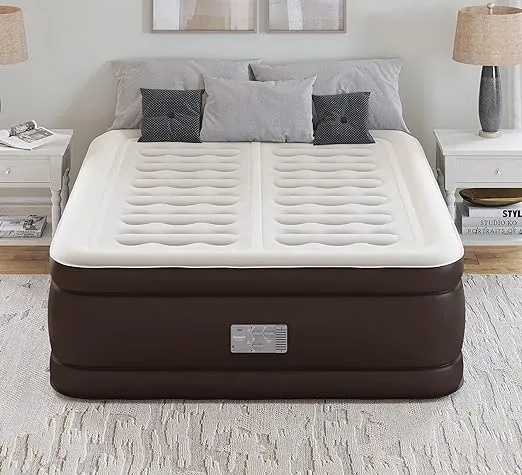 18&#034; Air Mattress, Queen Size - Dual Control Sleep Zones, High-Speed Pump