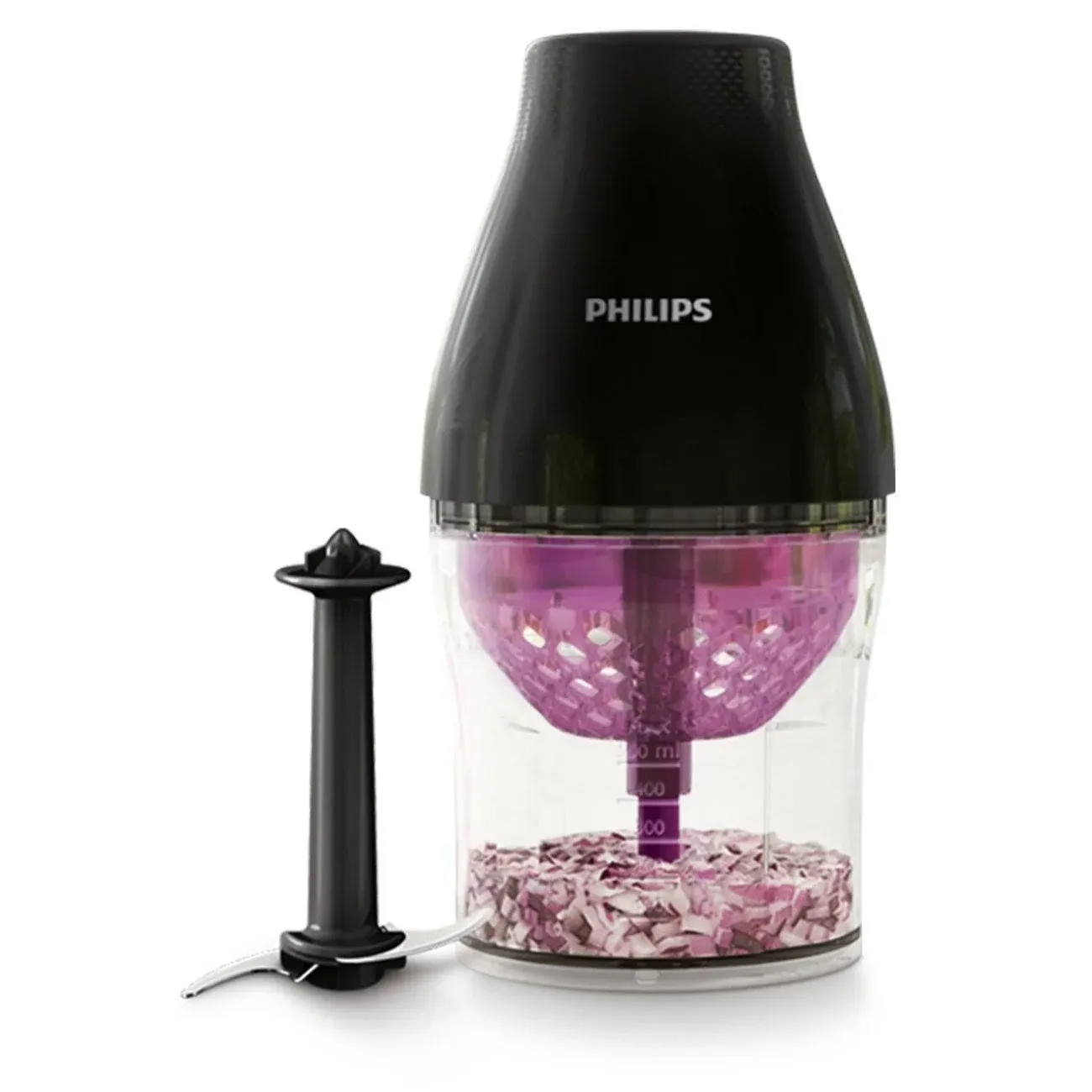 Philips MultiChopper Food Processor w/ ChopDrop Technology,  Black - HR2505/26ST