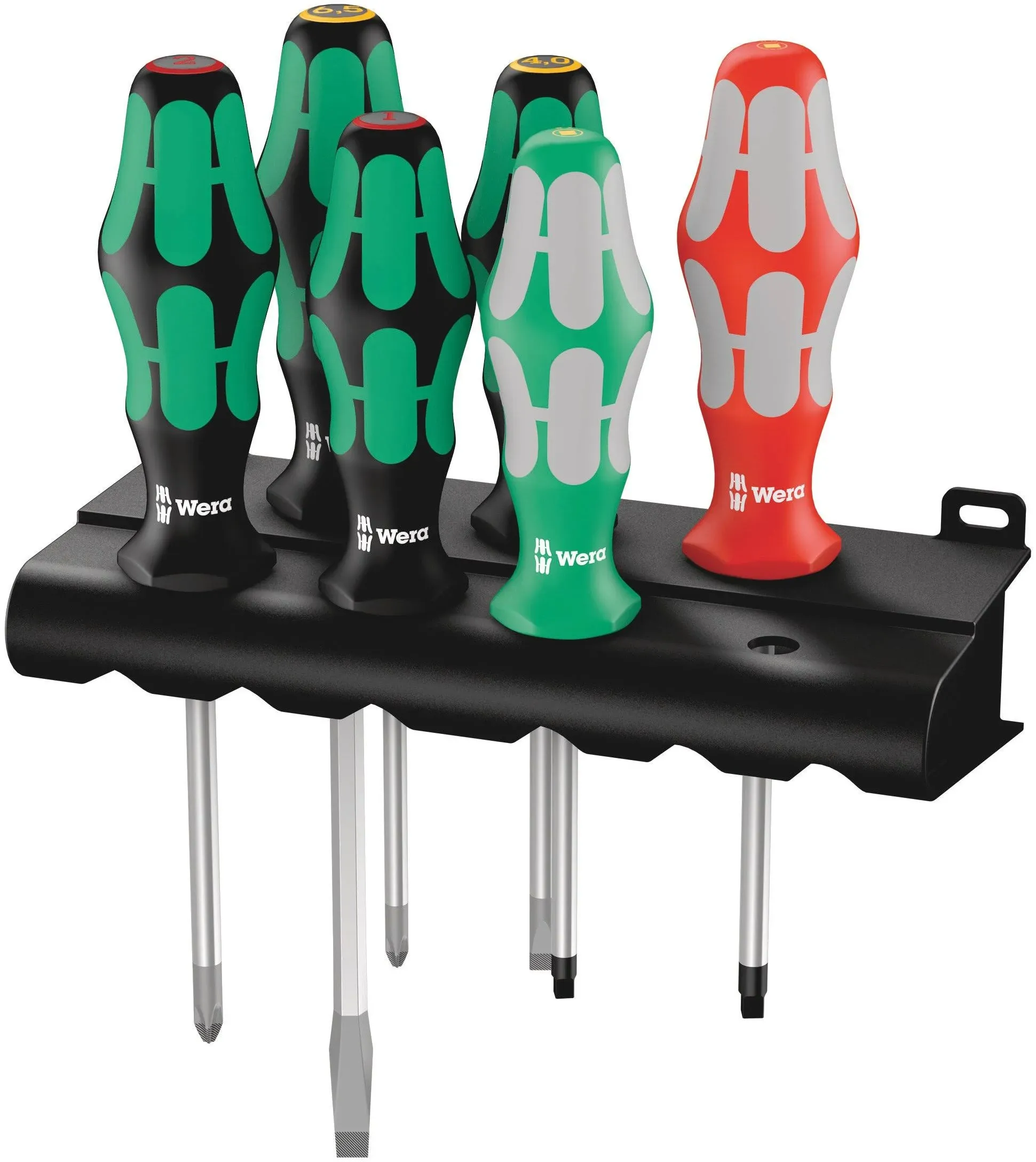 Wera Screwdriver Set,Slotted/Phillips,6 pcs. 05105650001