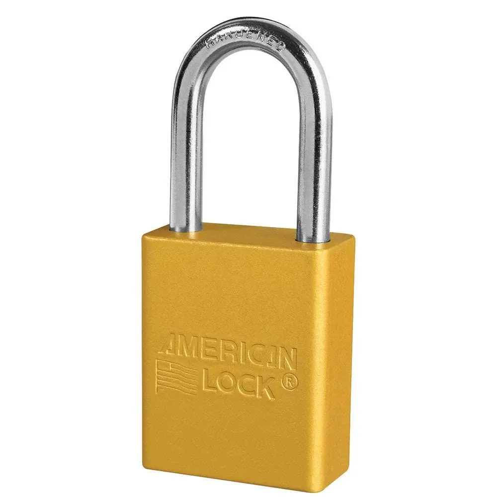 Master Lock A1106RED Aluminum Safety Padlock with 1/4" x 1-1/2" Shackle, 1-Padlock, RedMaster Lock A1106RED Aluminum Safety Padlock wi…