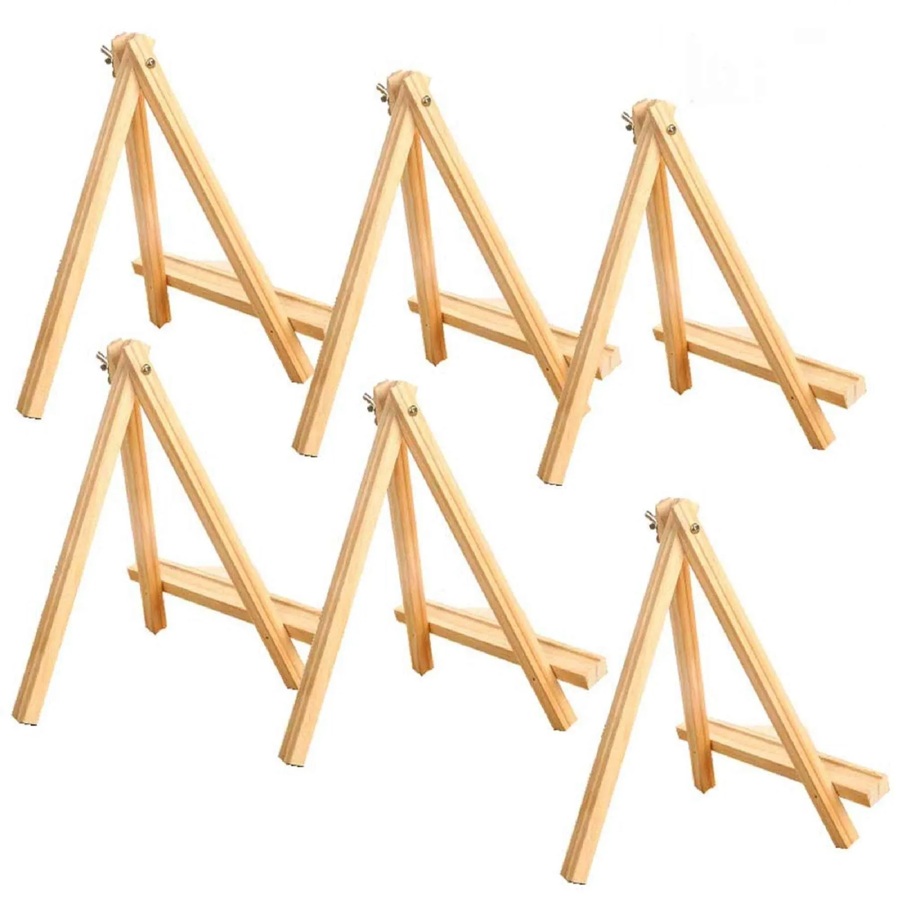 9.4 Inches Tall Wood Easels Set of Tabletop Display Easels, Art Craft Painting Easel Stand for Artist Adults Students (6Pack)