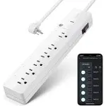 iHome 6-Outlet Smart Surge Protector - White - Each