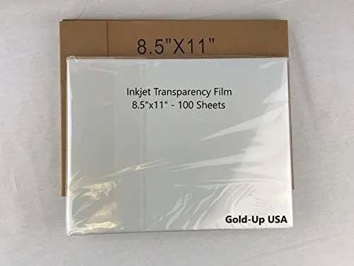 GoldUpUSAInc-8.5 x 11 Inch Waterproof Inkjet Film for Silk Screen Printing - 1 Pack (100 Sheets)