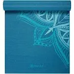 Gaiam Premium Print Yoga Mat, Indigo Point, 6mm