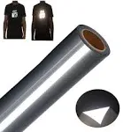 FUNKAKA Reflective Heat Transfer Vinyl Light Gray HTV Roll, 12" x 40ft Reflective Iron on Vinyl for All Cutter Machine, Reflective HTV Vinyl for T-Shirts Easy to Cut & Weed for Heat Vinyl DIY Design