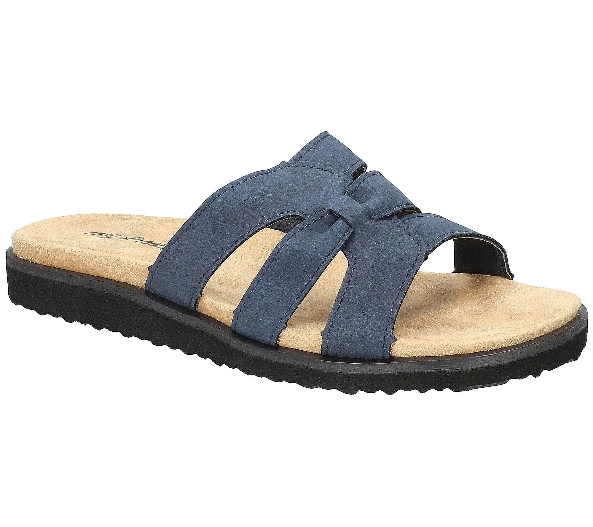 Easy Street Women's Skai Slip-On Comfort Sandals - Navy - Size 8.5WW