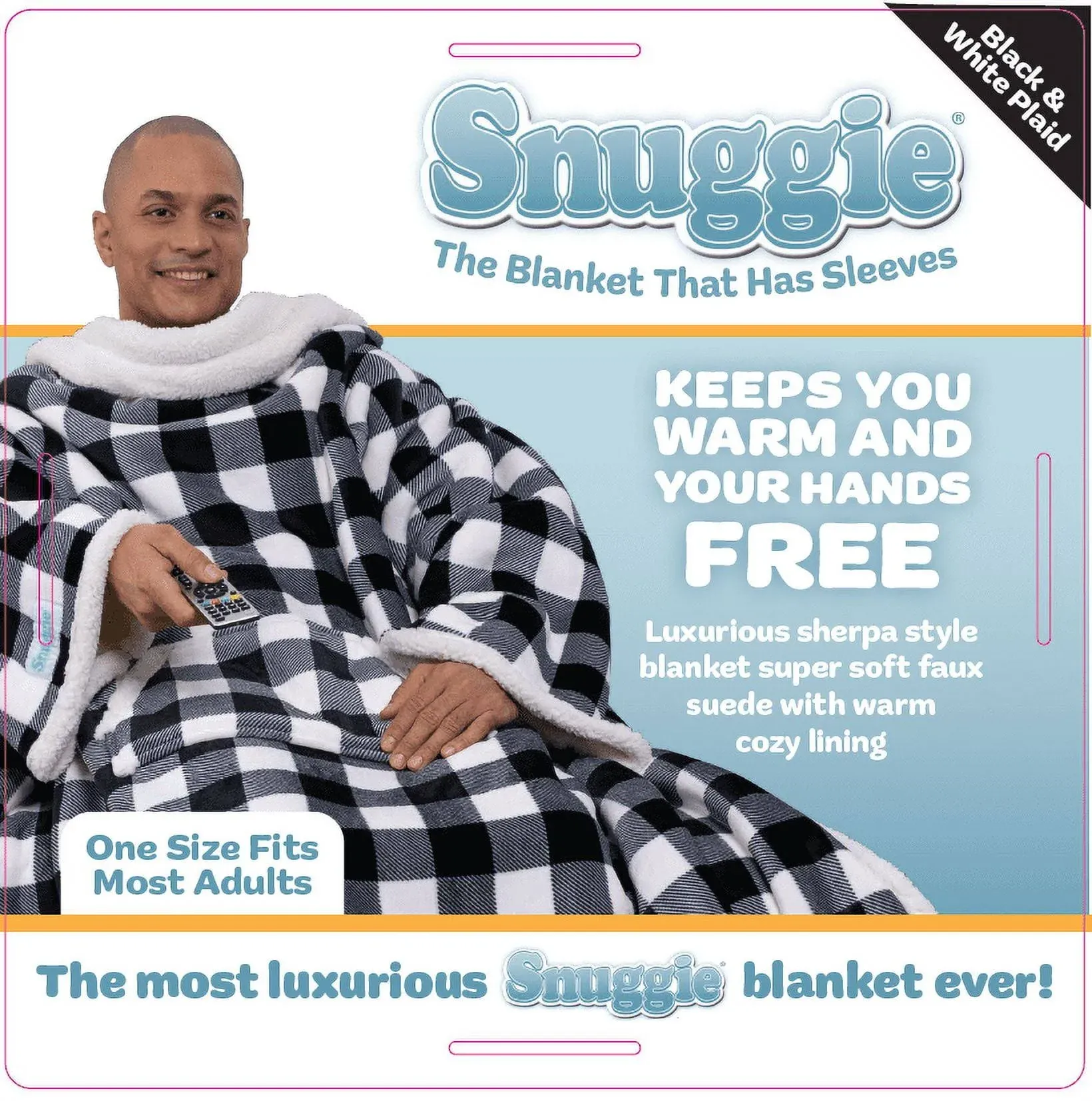 Snuggie Sherpa- The Original Wearable Blanket That Has Sleeves, Warm, Cozy, Super ...