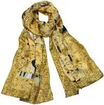 100% Luxury Long Silk Scarf - Gustav Klimt&#39;s Artwork