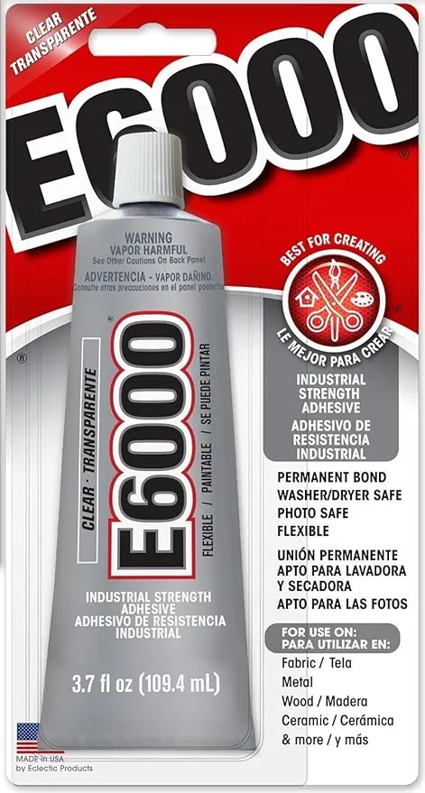 E6000 230010 Craft Adhesive, 3.7 Fluid Ounces, Clear, 3.7 oz